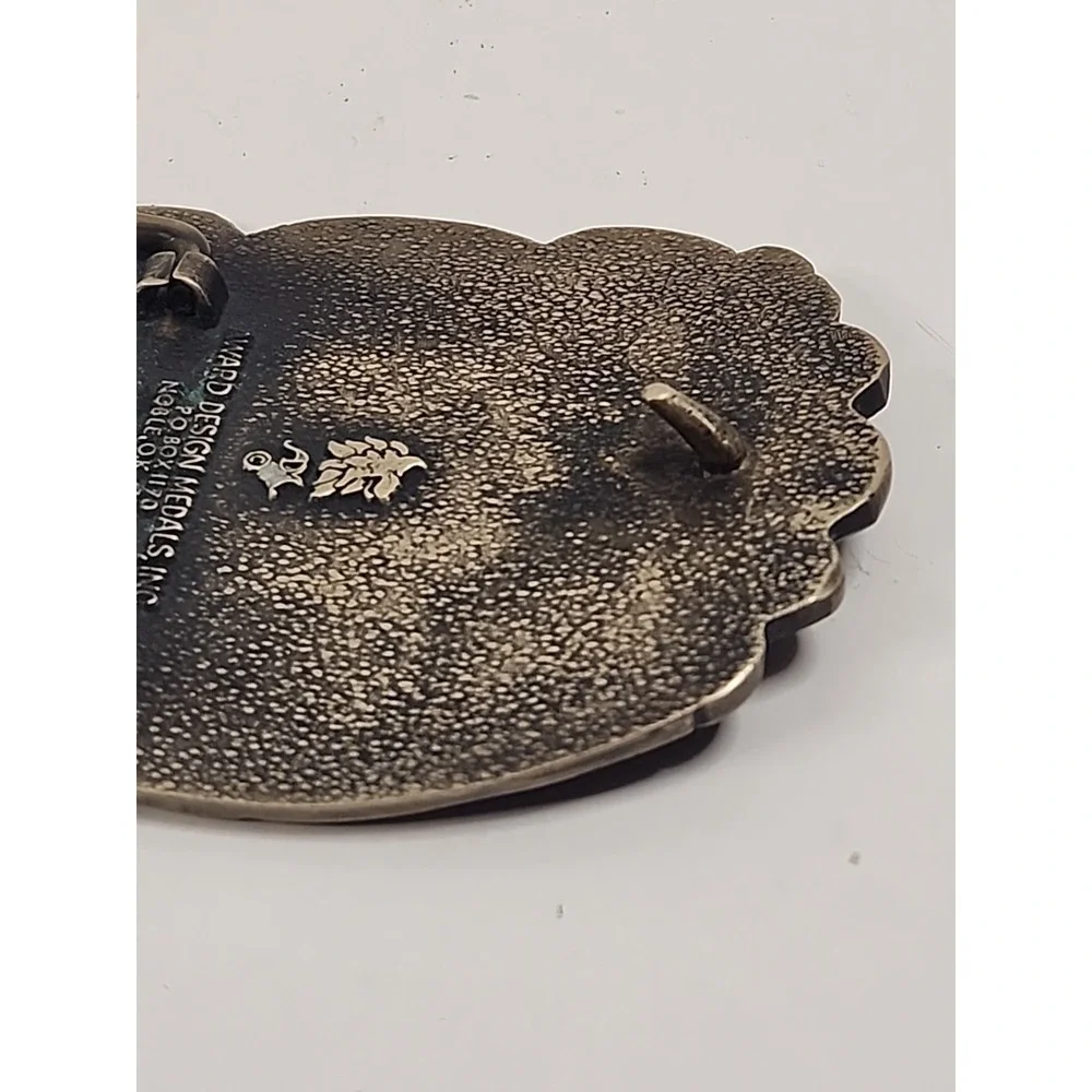 Vintage Article II The Right To Bear Arms‎ Solid Brass Belt Buckle 3.5